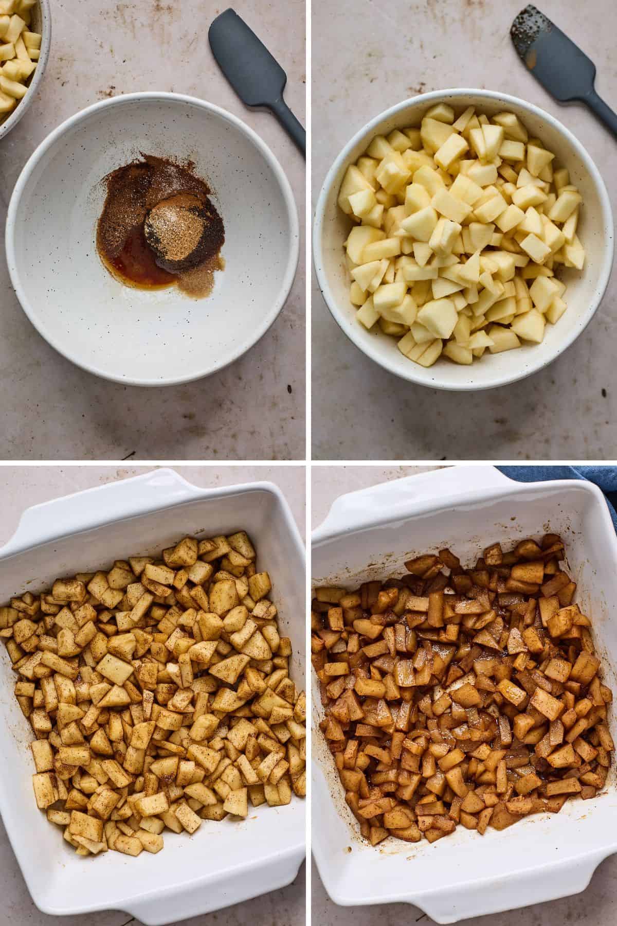 Steps to make apple pie filling for apple pie ice cream