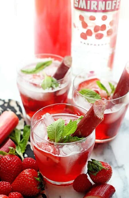 Berry Rhubarb Punch | Grandbaby Cakes