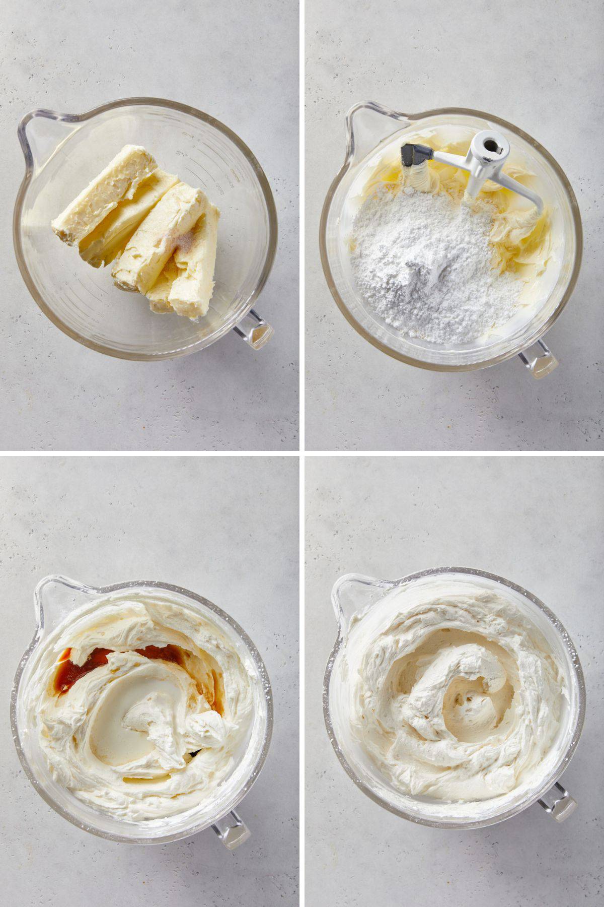 Making the buttercream frosting of gingerbread cupcakes.
