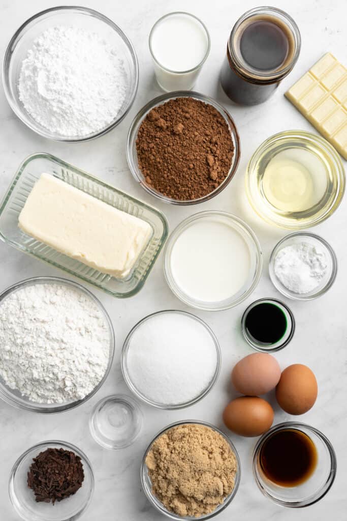 Mint chocolate cake ingredients
