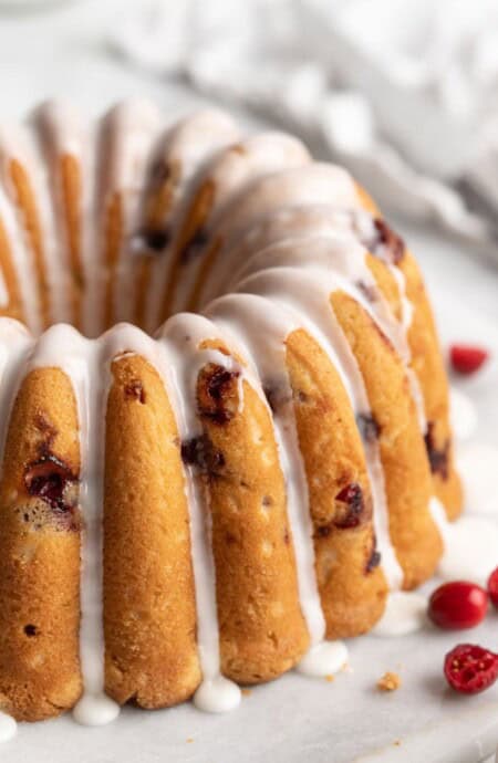 Cranberry Orange Pound Cake with Pyrex | Grandbaby Cakes